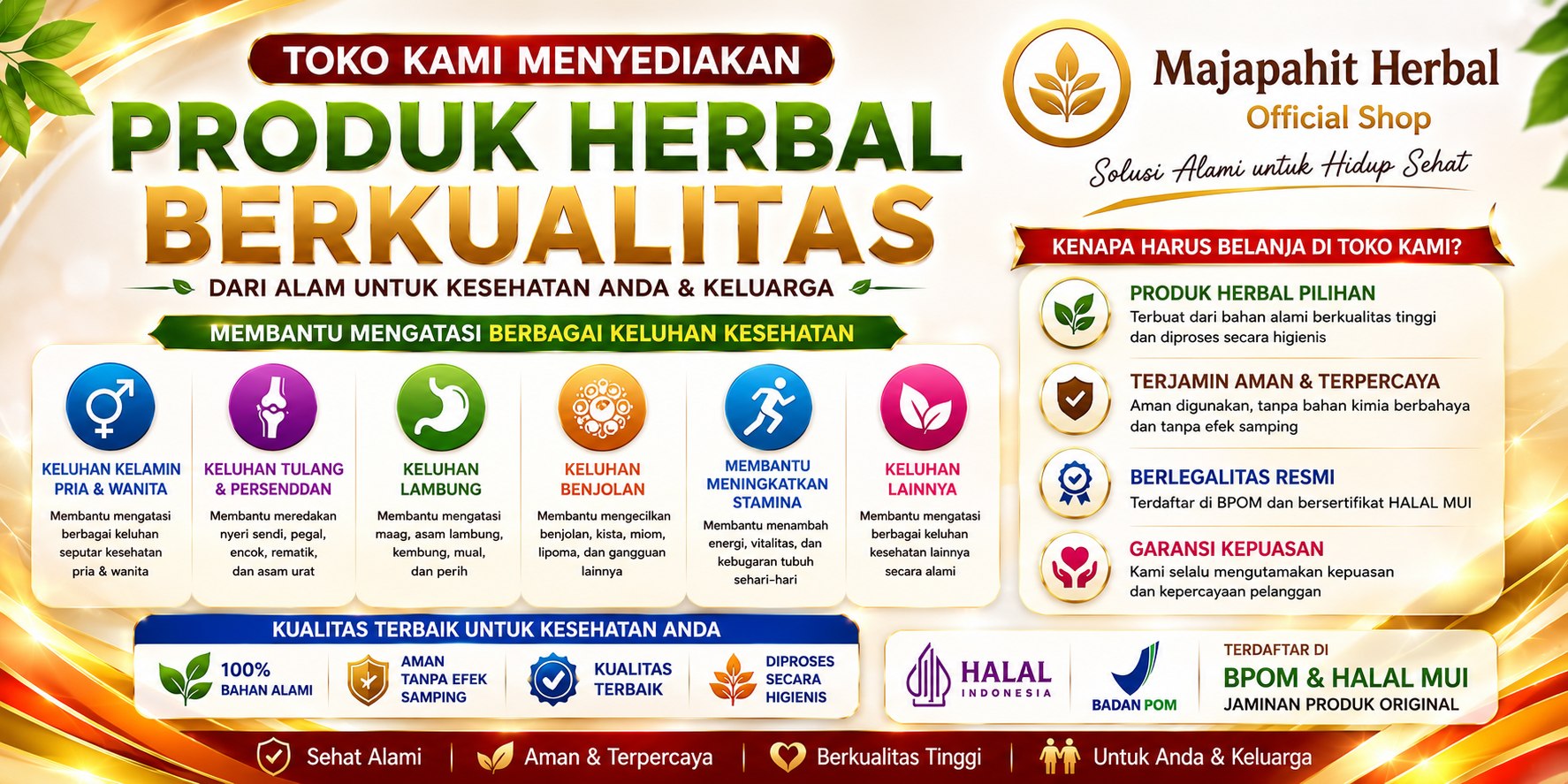 Banner promo bundling keluarga Majapahit Herbal